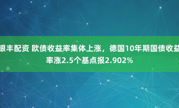 银丰配资 欧债收益率集体上涨，德国10年期国债收益率涨2.5个基点报2.902%